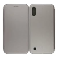 Nettech Samsung Galaxy M10 Uyumlu Lüx Seri Kapaklı Kılıf (Gri) VR18108