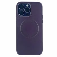 Nettech Apple iPhone 14 Pro Uyumlu Deri Magsafe Seri Arka Koruma Kılıf (Mor) NT98258