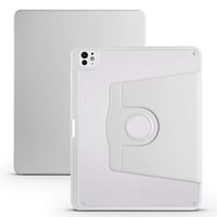 Apple iPad Pro 13 2024 Kılıf Zore Termik Kalem Bölmeli Dönebilen Standlı Kılıf  Gri