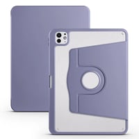 Apple iPad Pro 11 2024 Kılıf Zore Termik Kalem Bölmeli Dönebilen Standlı Kılıf  Lavendery Gray