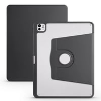Apple iPad Pro 13 2024 Kılıf Zore Termik Kalem Bölmeli Dönebilen Standlı Kılıf  Siyah