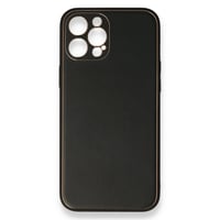 Nettech Apple iPhone 12 Pro Uyumlu Coco Leather Seri Arka Koruma Kılıf (Siyah) NT84722