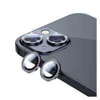 Nettech Apple iPhone 14 Uyumlu Diamond Taşlı Model Kamera Cam Koruyucu (Siyah) NT97508