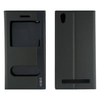 Nettech Vestel Venüs V3 5010 Uyumlu Pencereli Kapaklı Kılıf (Siyah) VR1325