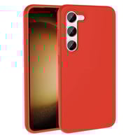 Galaxy S23 Kılıf Magsafe Şarj Özellikli Sıvı Teknolojili Silinebilir Sert Zore Kivi Kapak  Kırmızı