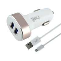 Helt HT17 5W 2 Çıkışlı Lightning Kablo + Araç Şarj Aleti (Beyaz) NT14575