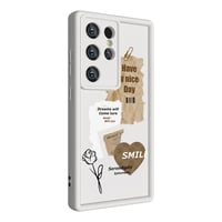 Galaxy S24 Ultra Kılıf Kamera Korumalı Baskılı Arka Yüzey Zore Klas Kapak  Beyaz