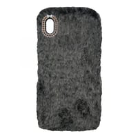 Nettech Apple iPhone XS Max Uyumlu Peluş Arka Koruma Kılıf (Siyah) VR12882