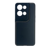 Nettech Oppo Reno 8 Pro Uyumlu Coco Leather Seri Arka Koruma Kılıf (Siyah) NT99657