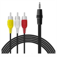 Hadron HN4593 Plastik 300 Cm 3Rca To Rca Audio Kablo (Siyah) NT97732