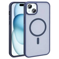 Apple iPhone 14 Plus Kılıf Magsafe Şarj Özellikli Mat Arka Yüzey Zore Sio Kapak  Lacivert