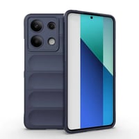 Xiaomi Redmi Note 13 4G Kılıf Esnek TPU Oyuklu Arka Yüzey Tasarımlı Zore Etnik Silikon Kapak  Lacivert