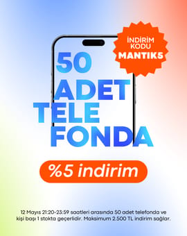 50 adet yenilenmiş telefonda %5 indirim!