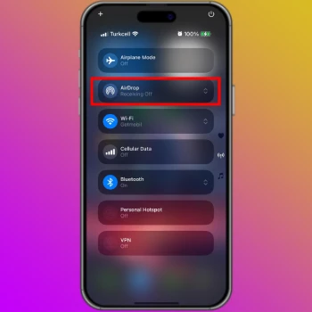 AirDrop Kapatıp Açmak