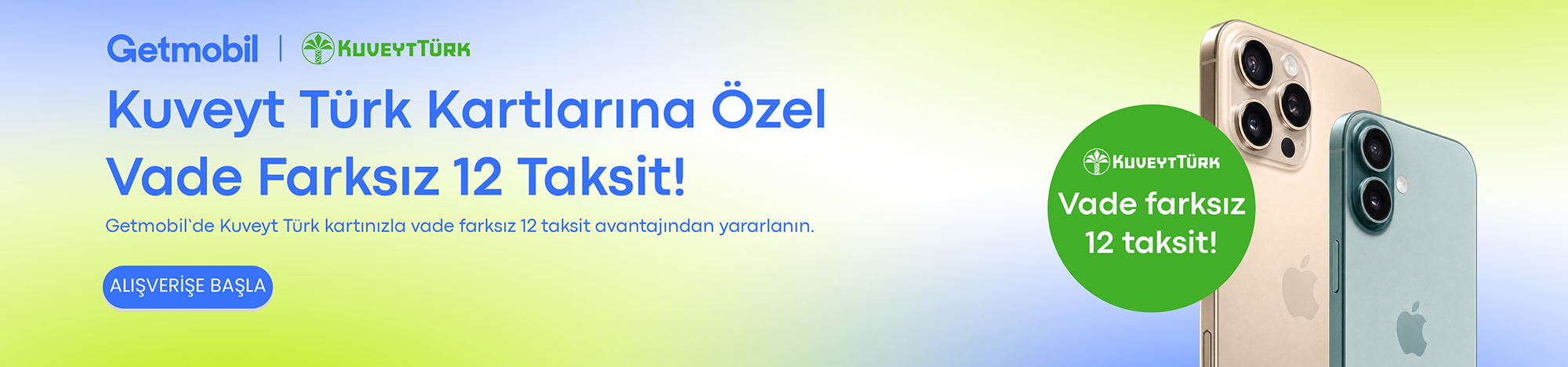 Kuveyt Türk kartlarına özel vade farksız 12 taksit!