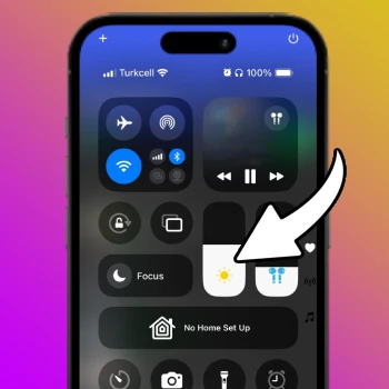 iPhone Kontrol Merkezi'nden Parlaklık Değiştirme