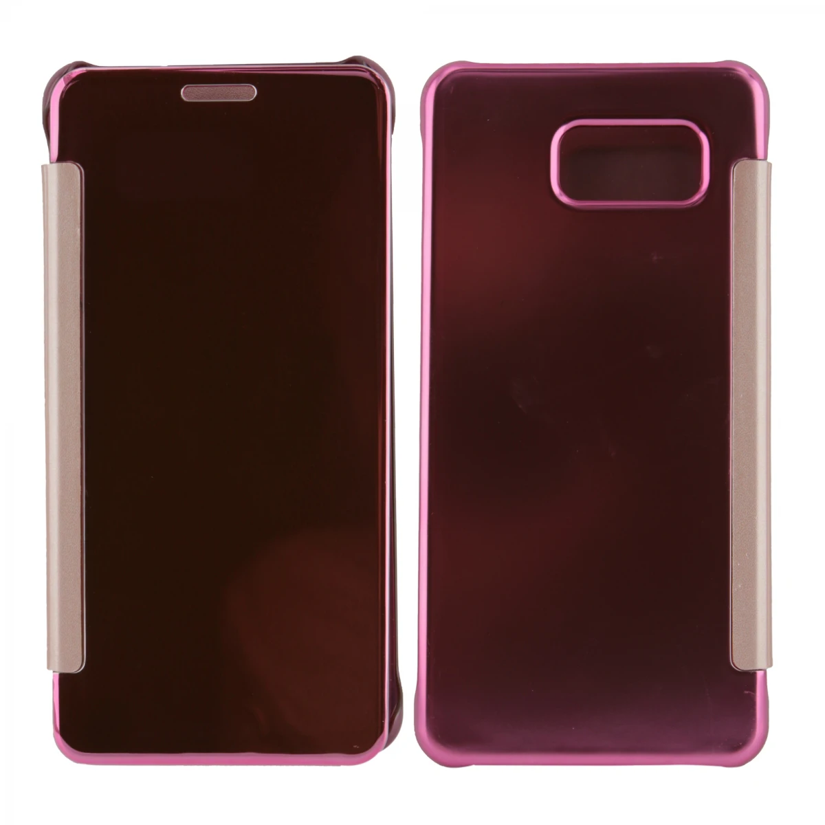 Nettech Samsung Galaxy A510 A5 2016 Uyumlu Pencereli Kapaklı Kılıf (Pembe) VR-8922