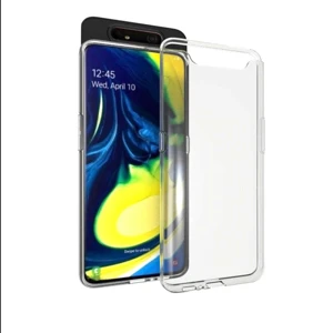 Galaxy A80 Kılıf Zore Süper Silikon Kapak - Renksiz