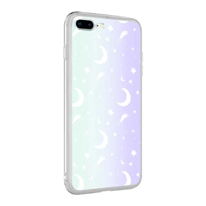 Apple iPhone 7 Plus Kılıf Zore M-Blue Desenli Kapak - Moon No4