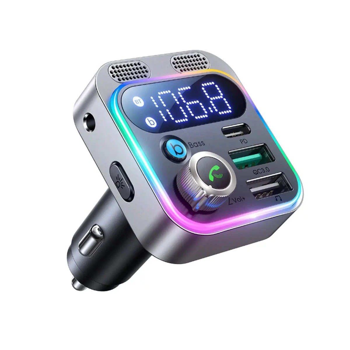 JOYROOM JR-CL16 Bluetooth FM Transmitter 48W 2 Çıkışlı Araç Şarj Aleti (Siyah) NT-102615
