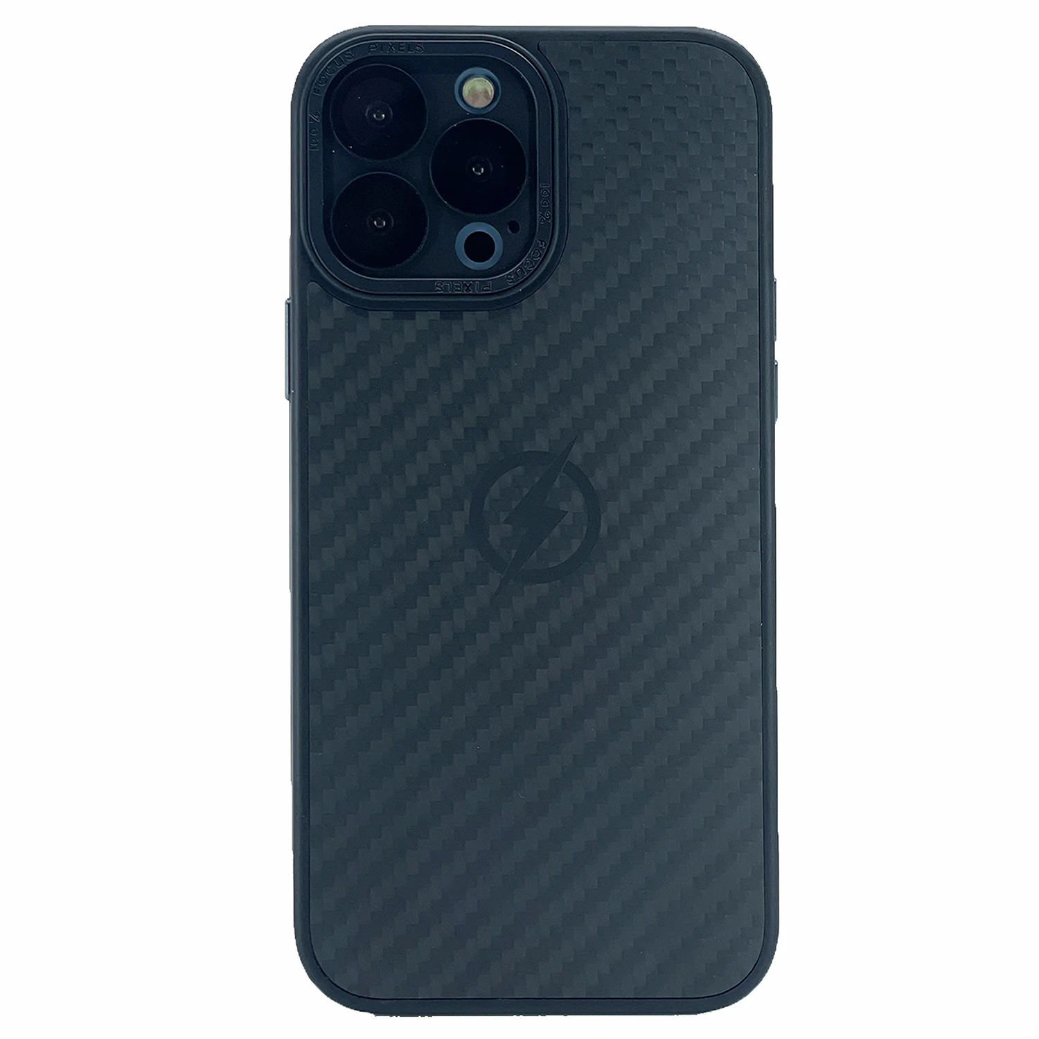 Nettech Apple iPhone 13 Pro Max Uyumlu Grand Karbon Seri Arka Koruma Kılıf (Siyah) NT-100495