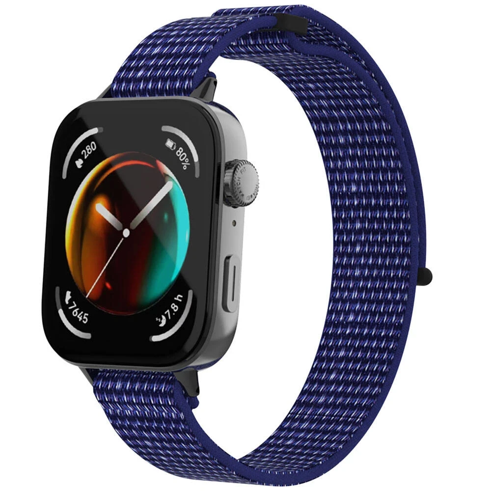 Huawei Watch Fit 3 Zore KRD-03 Hasır Kordon - İndigo