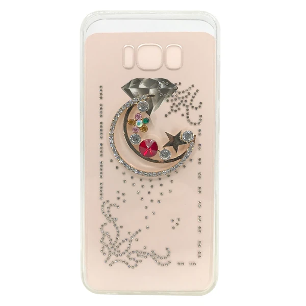 Nettech Samsung Galaxy G950 S8 Uyumlu Taşlı Seri Arka Koruma Kılıf (Rose Gold) NT-17041 - 3