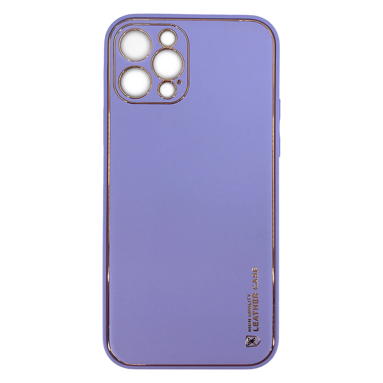 Nettech Apple iPhone 12 Pro Uyumlu Coco Leather Seri Arka Koruma Kılıf (Lila) NT-87804