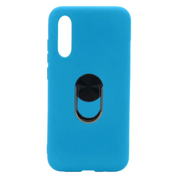 Nettech Huawei Y8p Uyumlu Leather Ring Nano Arka Koruma Kılıf (Mavi) NT-83095 - 1