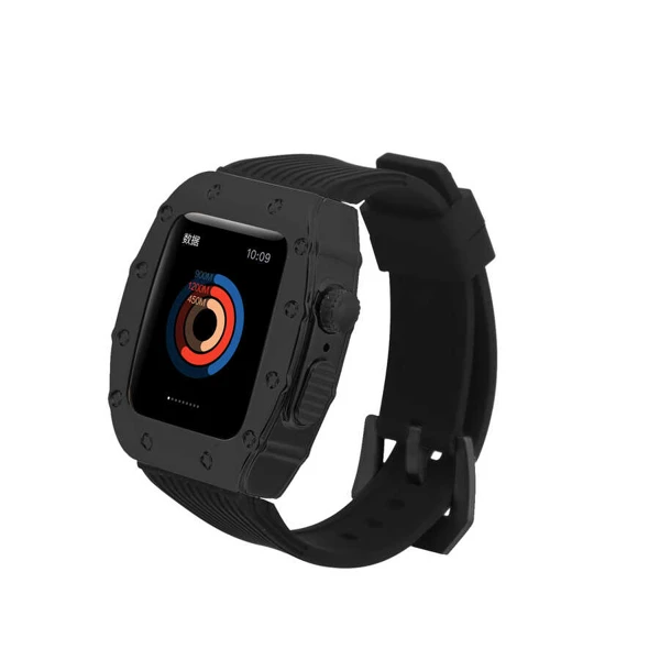 Apple Watch 7 45mm KRD-65 Kordon - Siyah - 1