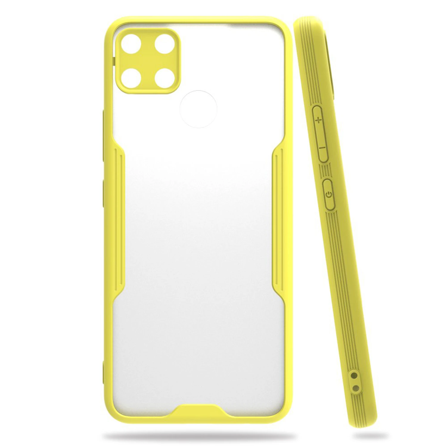 Nettech Realme C12 Uyumlu Platin Seri Arka Koruma Kılıf (Sarı) NT-86577