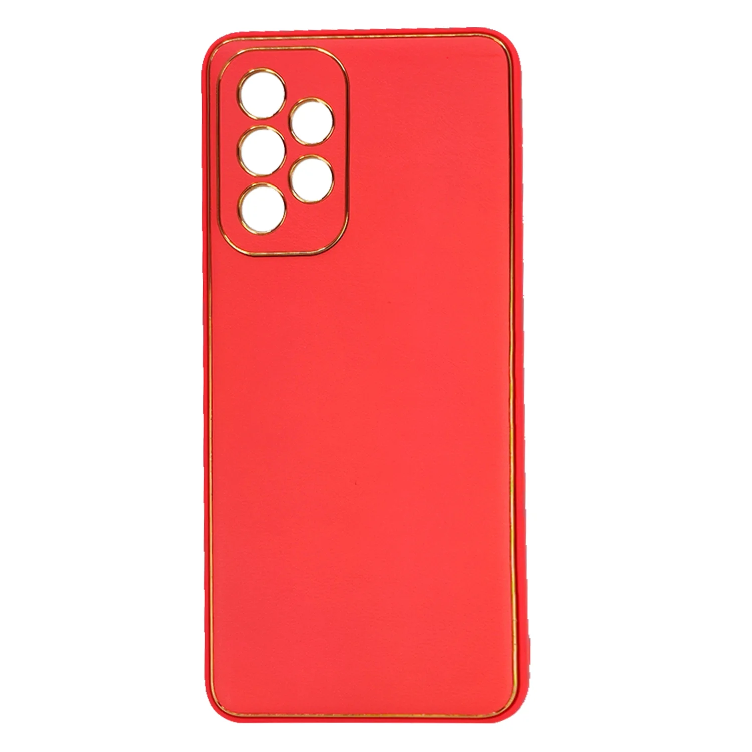 Nettech Samsung Galaxy A33 Uyumlu Coco Leather Seri Arka Koruma Kılıf (Kırmızı) NT-93400