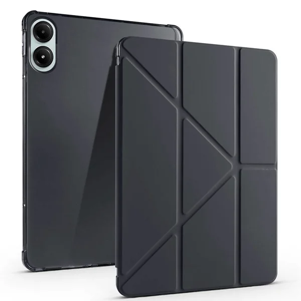 Xiaomi Redmi Pad Pro Kılıf Zore Tri Folding Kalem Bölmeli Standlı Kılıf - Siyah - 2