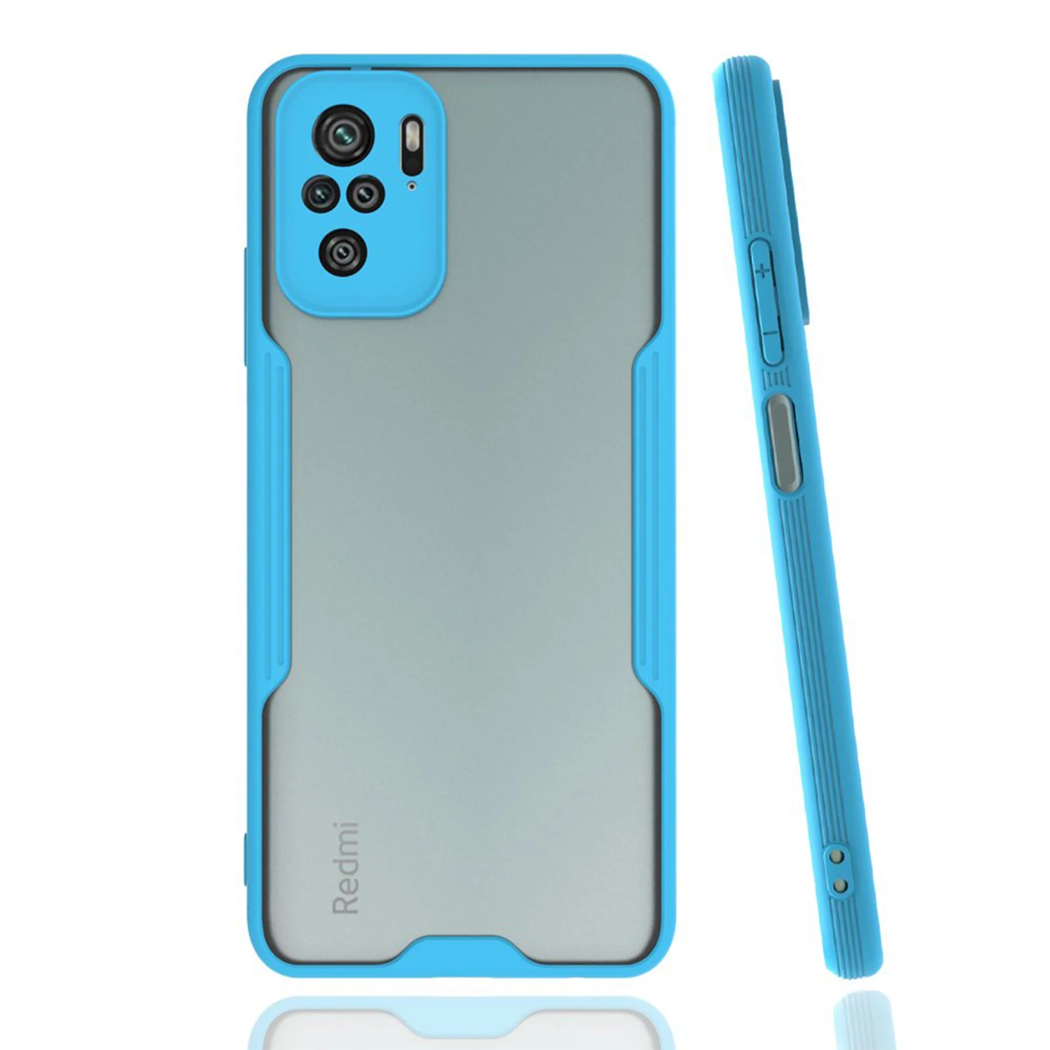Nettech Xiaomi Redmi Note 10 Uyumlu Platin Seri Arka Koruma Kılıf (Mavi) NT-86473