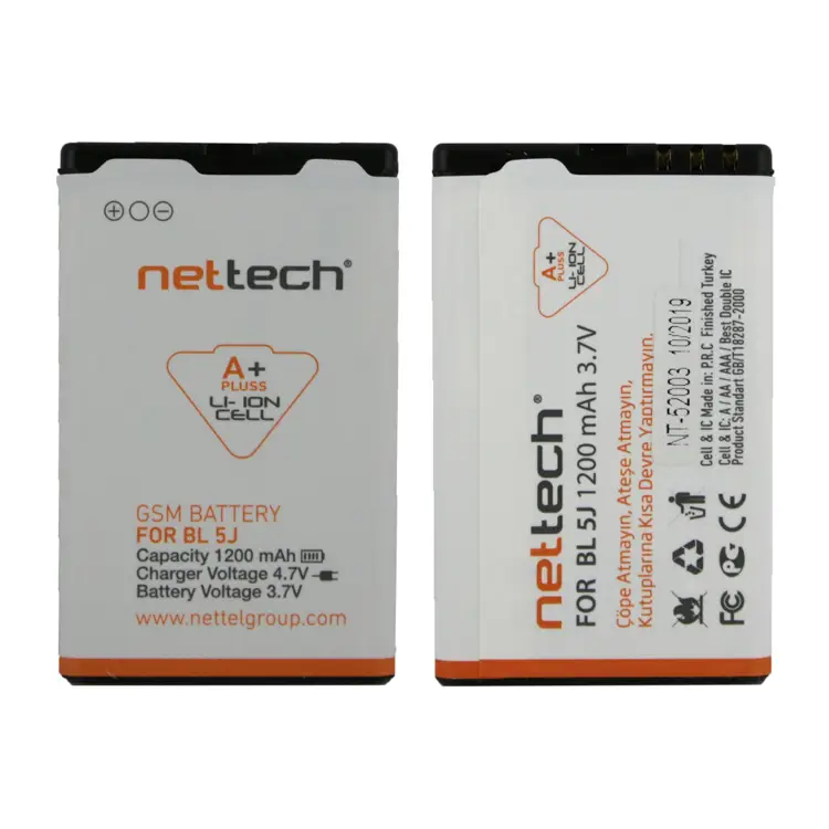Teknonet Nokia 5230 Uyumlu Nettech BL-5J 1200 MAh Batarya NT-10885