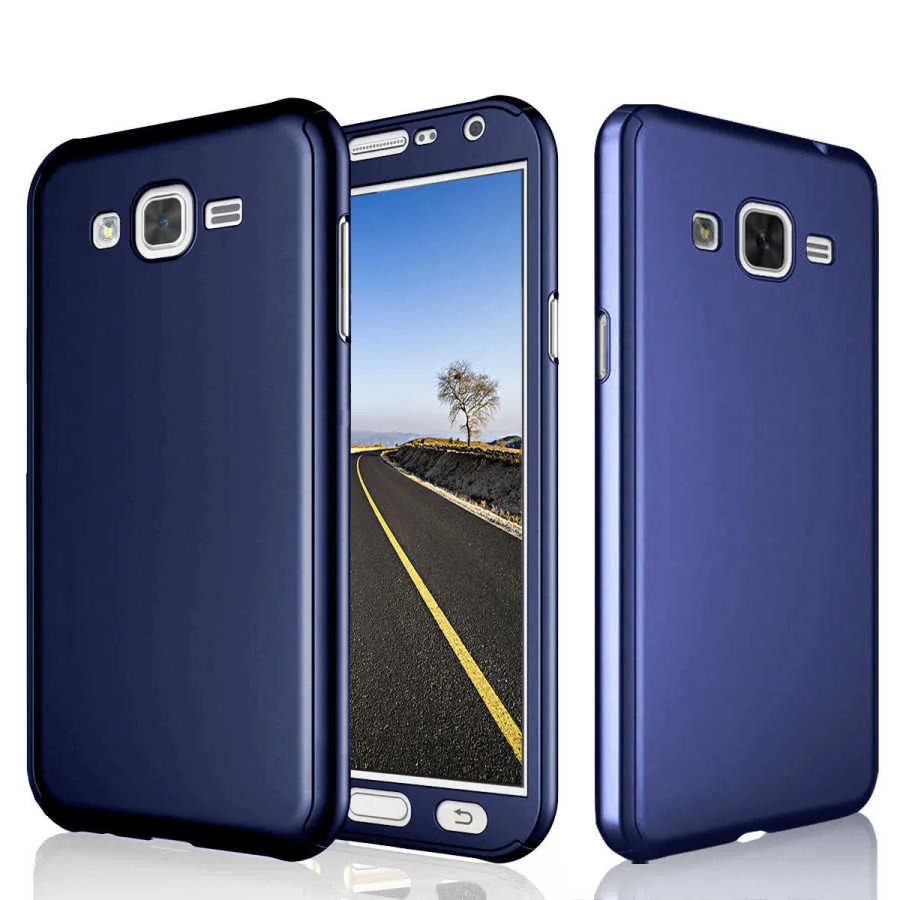 Galaxy J7 Core Kılıf Zore 360 3 Parçalı Rubber Kapak - Lacivert