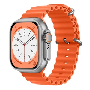 Nettech Apple Watch Series 41 mm Uyumlu Silikon Kordon (Turuncu) NT-102965