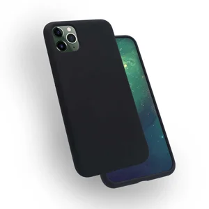Apple iPhone 11 Pro Max Kılıf Zore Silk Silikon - Siyah