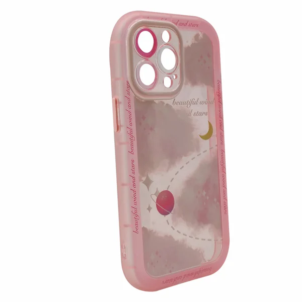 Nettech Apple iPhone 13 Pro Uyumlu Gif Seri Arka Koruma Kılıf (Pembe) NT-97258 - 2