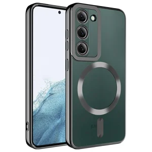 Galaxy S23 Kılıf Magsafe Wireless Şarj Özellikli Zore Setro Silikon - Siyah
