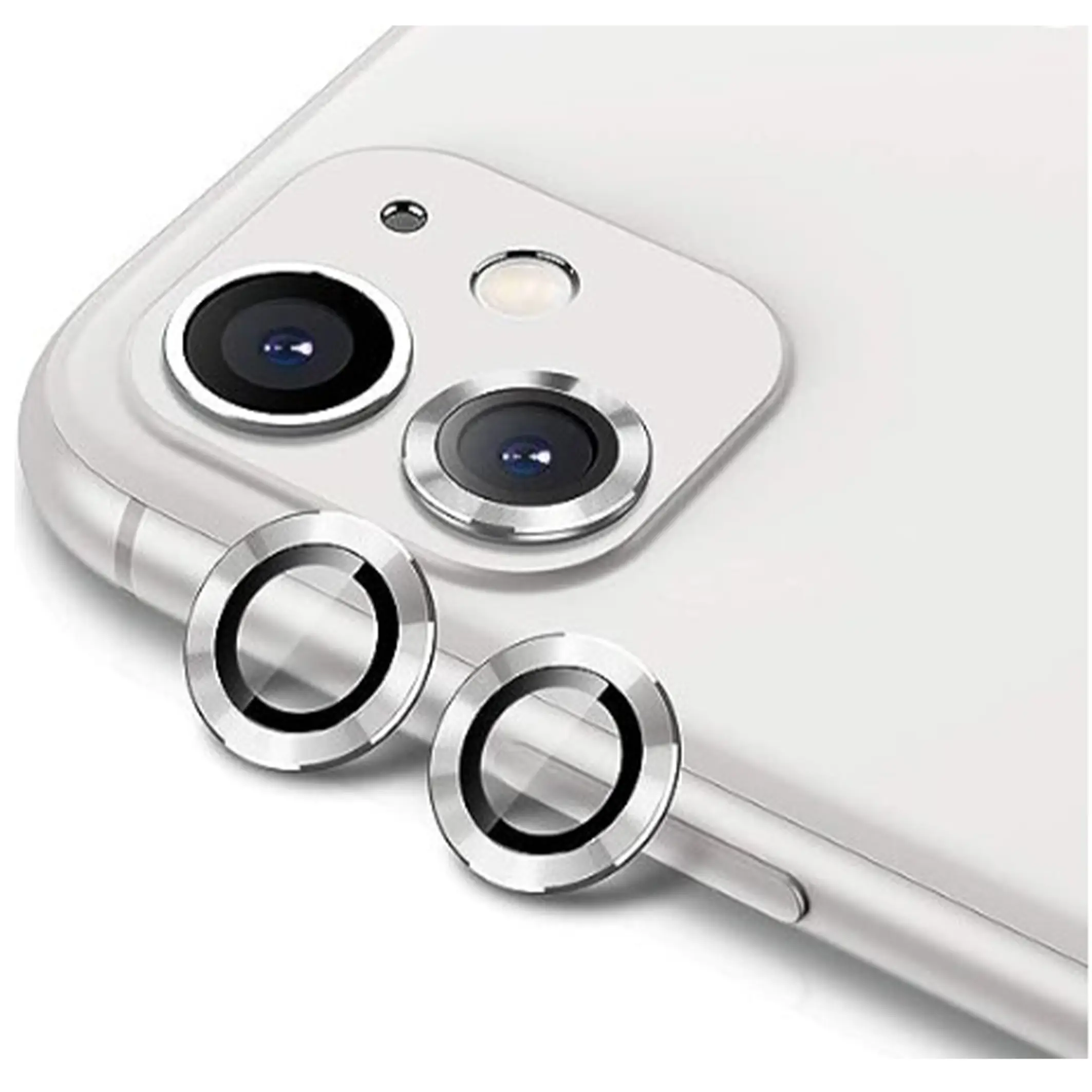 Nettech Apple iPhone 11 Uyumlu Alüminyum Seri Kamera Cam Koruyucu (Gri) NT-103195
