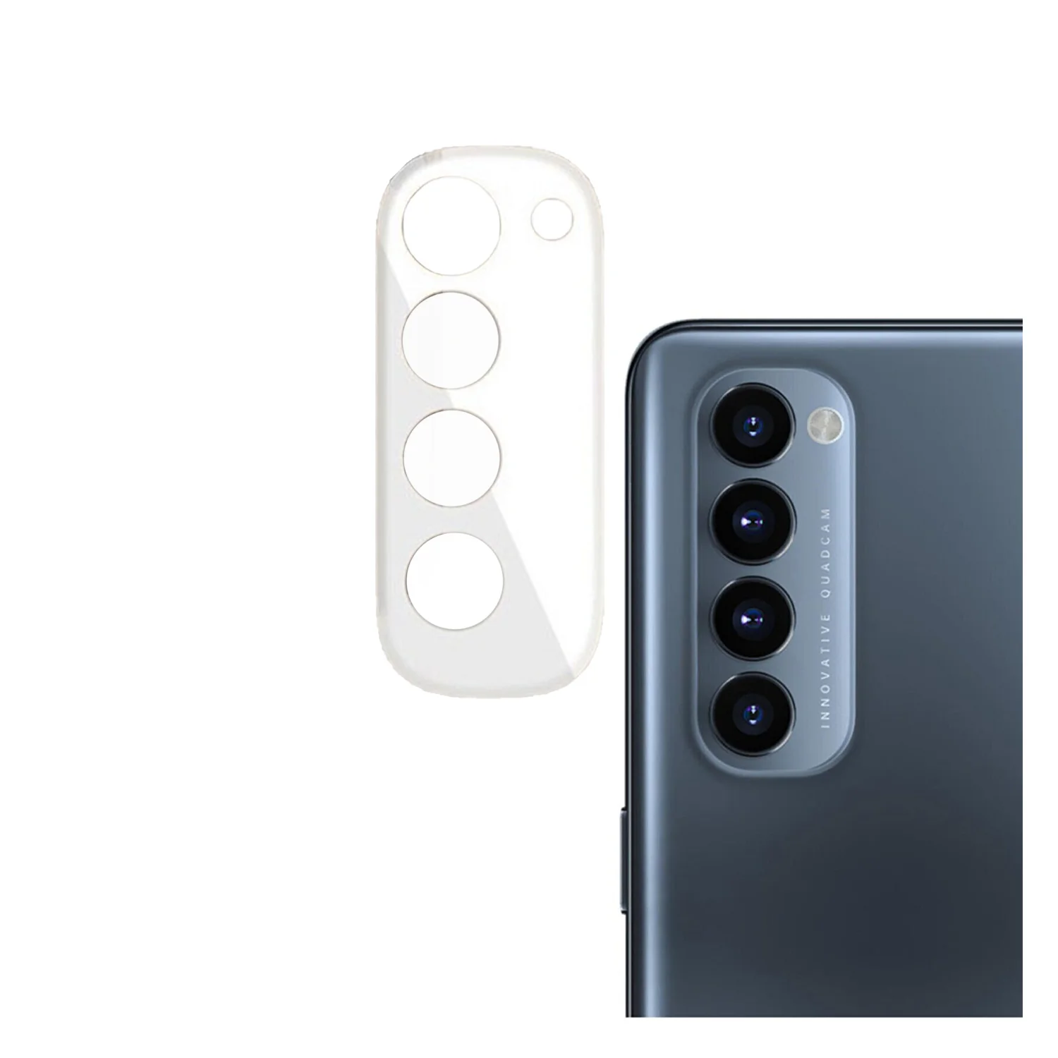 Nettech Oppo Reno 4 Pro Uyumlu Kamera Cam Koruyucu (Şeffaf) NT-89450