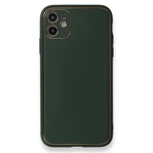 Nettech Samsung Galaxy A04E Uyumlu Coco Leather Seri Arka Koruma Kılıf (Yeşil) NT-102146