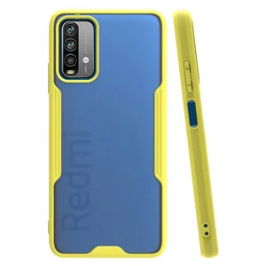 Nettech Xiaomi Poco M3 Uyumlu Platin Seri Arka Koruma Kılıf (Sarı) NT-86523