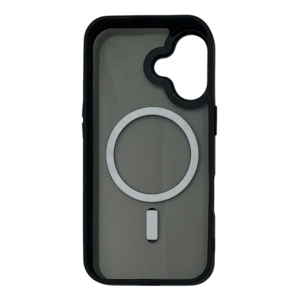 Nettech Apple iPhone 16 Uyumlu Metal Kamera Çerçeveli Magsafe Seri Arka Koruma Kılıf (Siyah) NT-111544 - 2