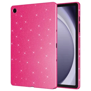 Galaxy Tab A9 Plus Simli Parlak Görünümlü Zore Tablet Koton Kılıf - Pembe Koyu
