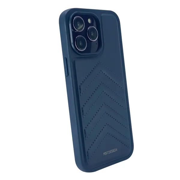 Nettech Apple iPhone 14 Pro Uyumlu Lynko Co Deri Seri Arka Koruma Kılıf (Mavi) NT-101720 - 2