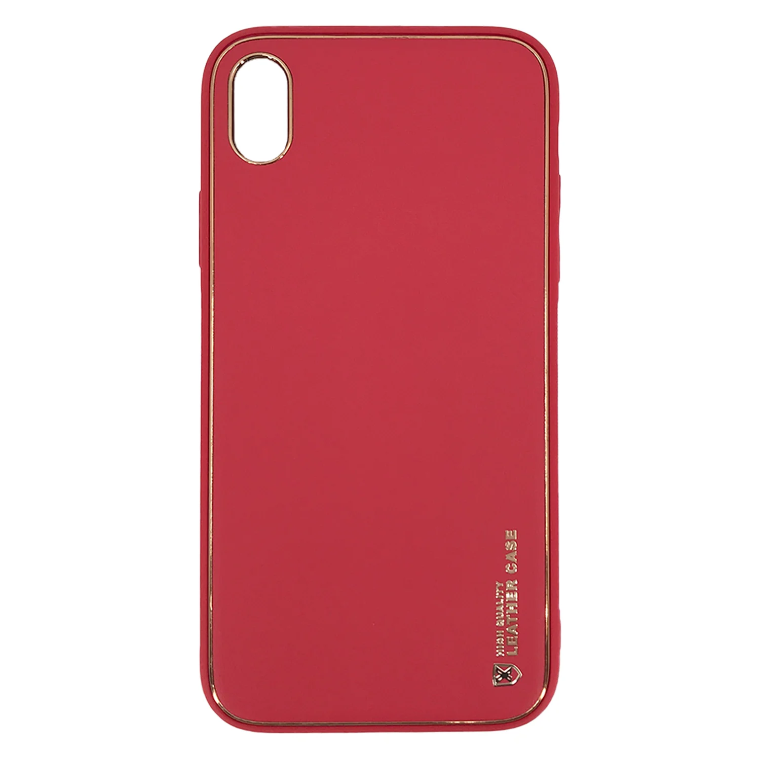 Nettech Apple iPhone XR Uyumlu Coco Leather Seri Arka Koruma Kılıf (Kırmızı) NT-90418