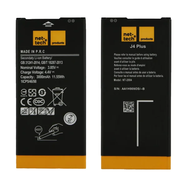 Teknonet Samsung Galaxy J4 Plus Uyumlu Nettech 3000 MAh Batarya NT-32414 - 1