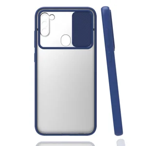 Galaxy A11 Kılıf Zore Lensi Kapak - Lacivert